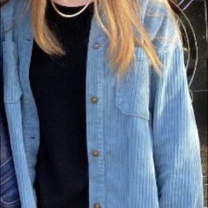 Zara Blue Corduroy Shacket